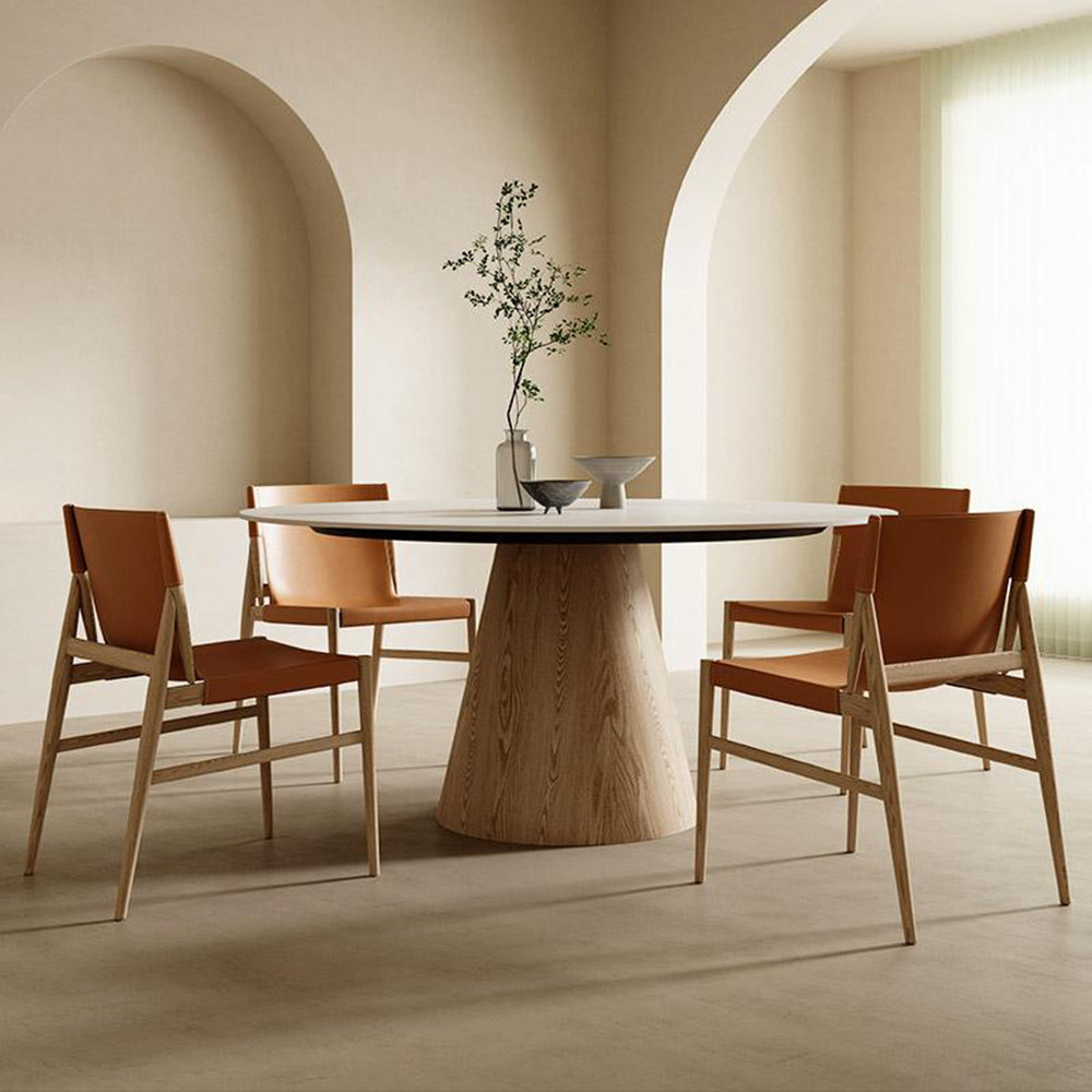 Theo Round Wood Dining Table | 120cm