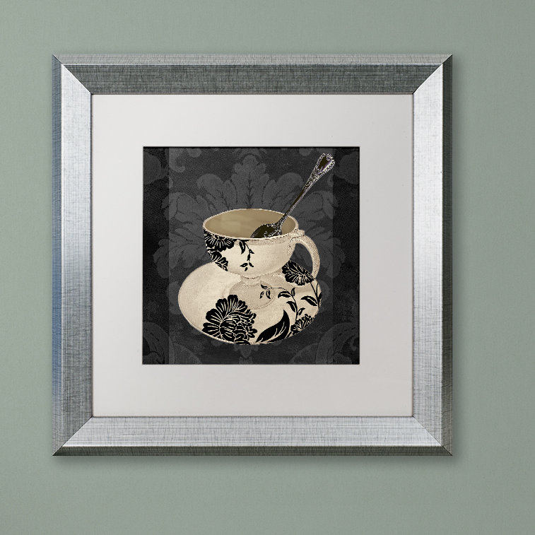 «Vintage Cafe II» par Jadaya, impression encadrée, Blanc, H 16 po x l 16 po, Toile encadrée noire