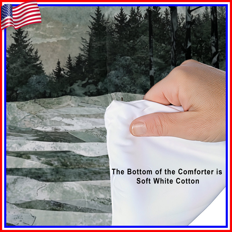 Full Moon Winter Landscape Comforter, Twin Extra Long
