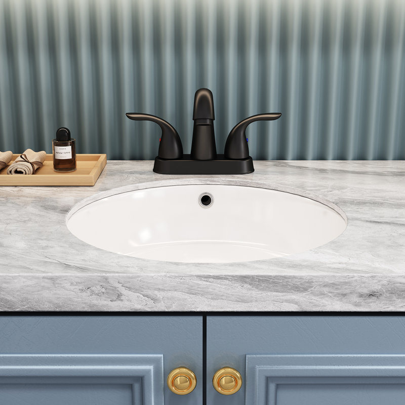 Robinet de lavabo de salle de bain noir mat Matt, 2, 5,45 po, Noir mat