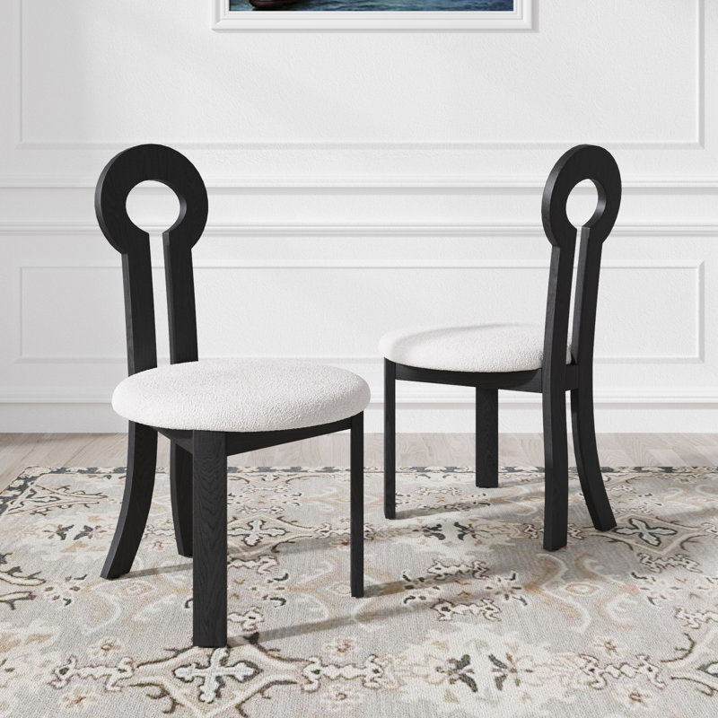 Chaise d'appoint moderne (ensemble de 2), Noir