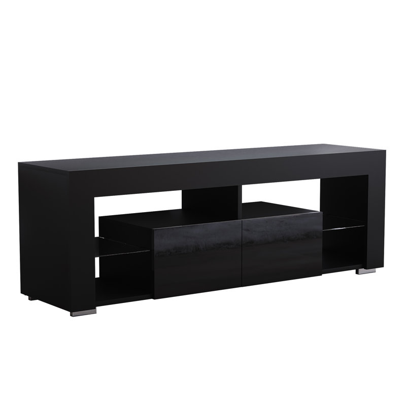 Dar Unfinished TV Stand for TVs up to 60", Black