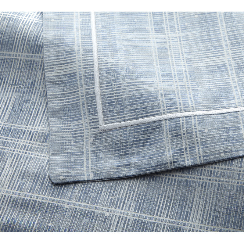 Biagio Jacquard Duvet Cover, Azure, Queen Duvet Cover