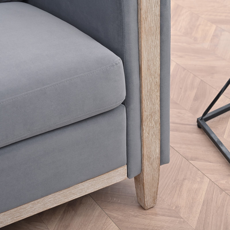 Fauteuil Quang, Velours gris velours