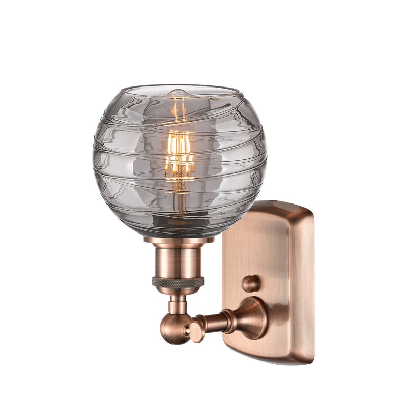 Luminaire suspendu sphère simple 1 lumière Metter 6SM, Cuivre antique