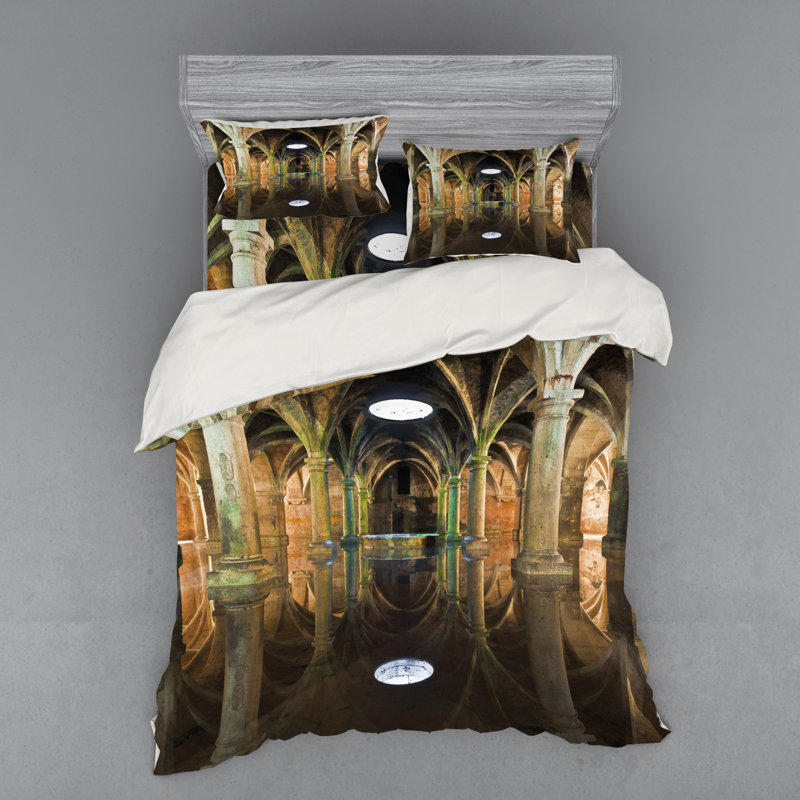 Gothic Traditional Duvet Cover, Queen Duvet Cover + 3 Additional Pieces