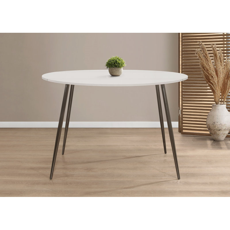 Bledar Ash Round Solid Wood Base Dining Table