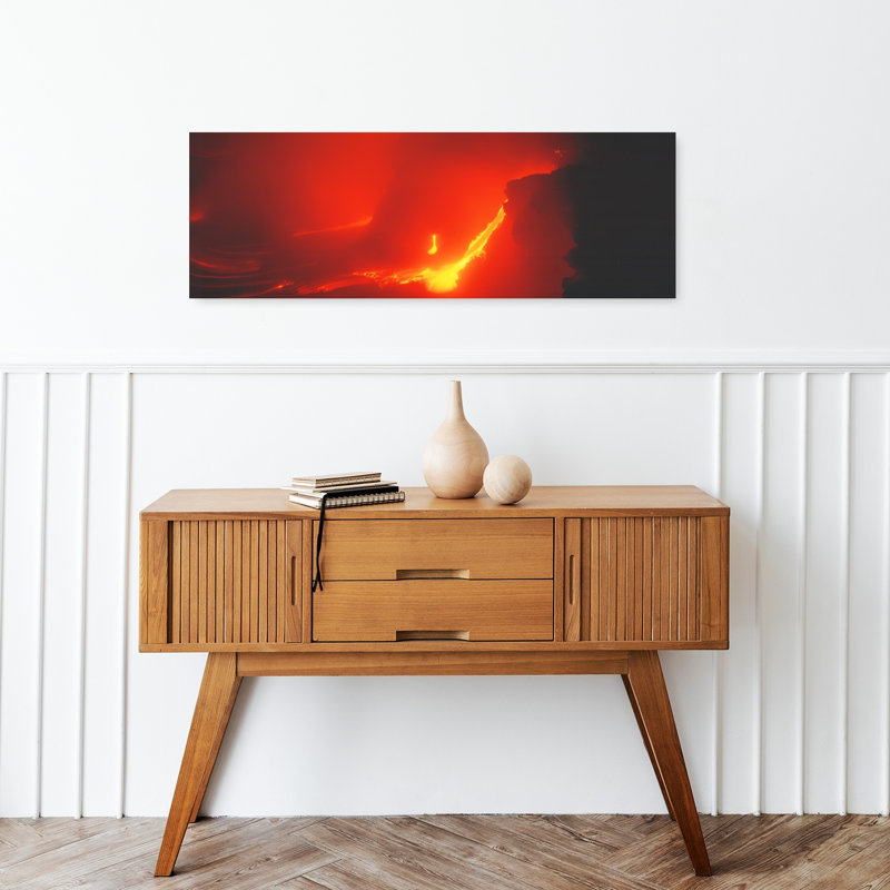 Kilauea Volcano Hawaii Hi Usa, art mural abstrait contemporain, H 12 po x l 36 po