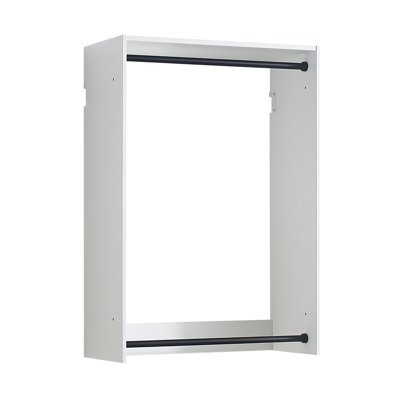 White Wall Mounted Wood Closet System