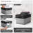 Fabric Storage Bins For Shelves,15 Inch Sturdy Collapsible Storage Bins With 2 Handles, Foldable Baskets For Organizing Home, Closets, Shelf, Toys, Clothes, Large Decorative Storage Baskets,(Black/6 Pack)