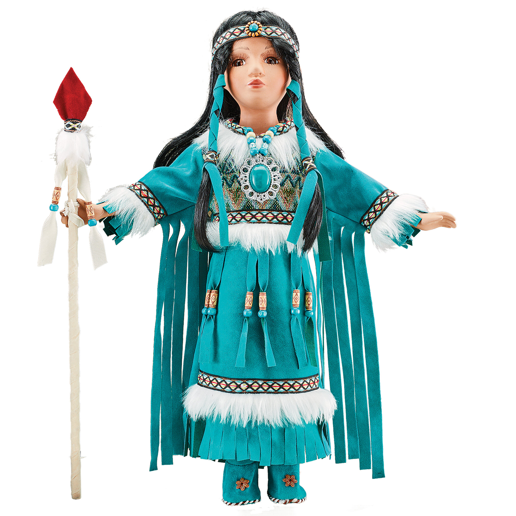 Porcelain Native American Dolls selling