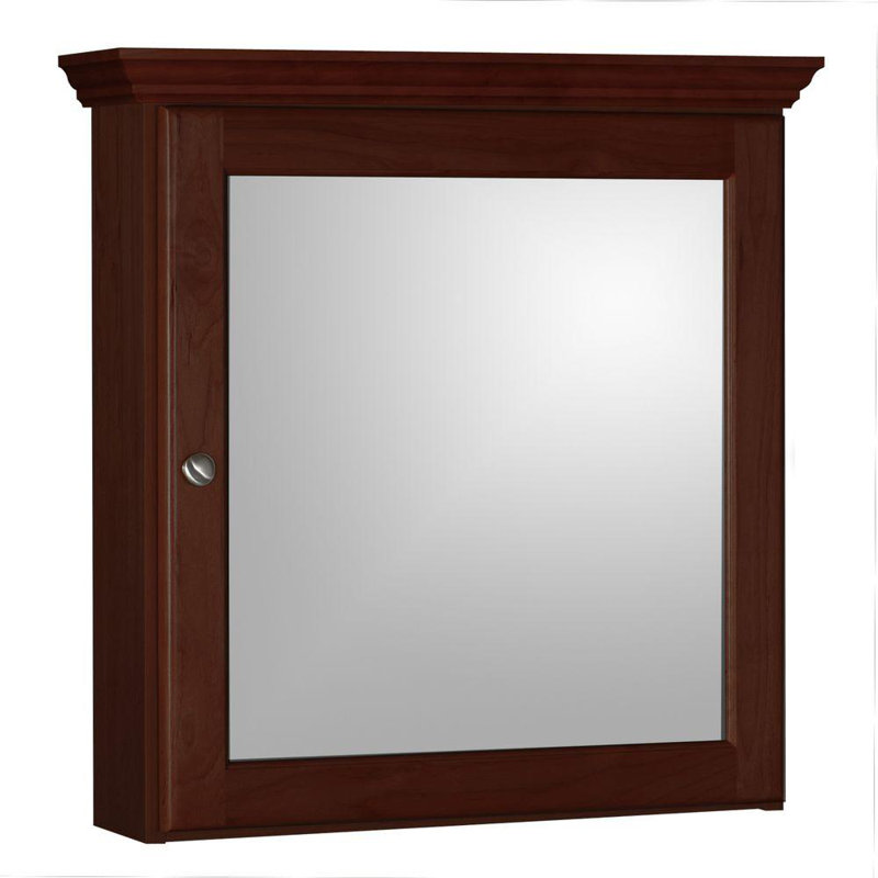 Armoire à pharmacie à fixation murale Simplicity, Aulne foncé, H 27 po x l 24 po x P 6,5 po