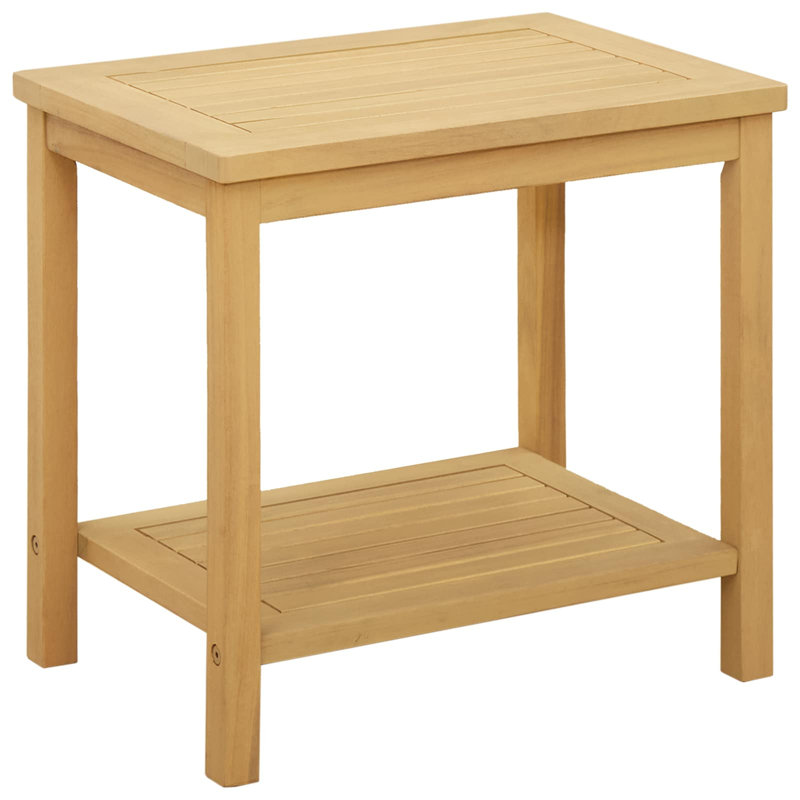  Table d'appoint naturelle 19,69 po x 13,78 po x 17,72 po, 17.72" H x 19.69" W x 13.78" D, Light Acacia
