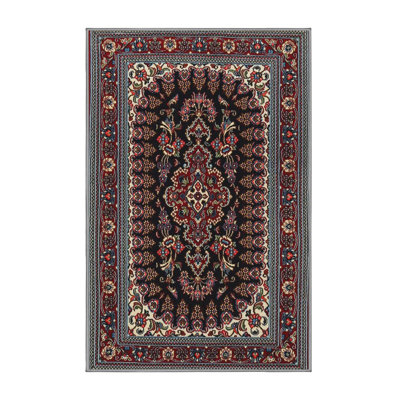 Tapis noir/brun/beige traditionnel Faine