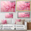 Or et rose, rivière abstraite minimale - art mural Fuschia-115526049-115526055