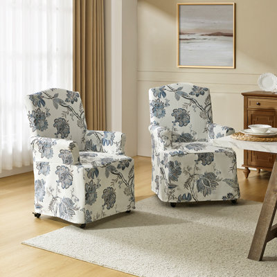 Chaise de salle à manger en bois manufacturé avec roulettes l 26 po Gatlinburg (ensemble de 2)