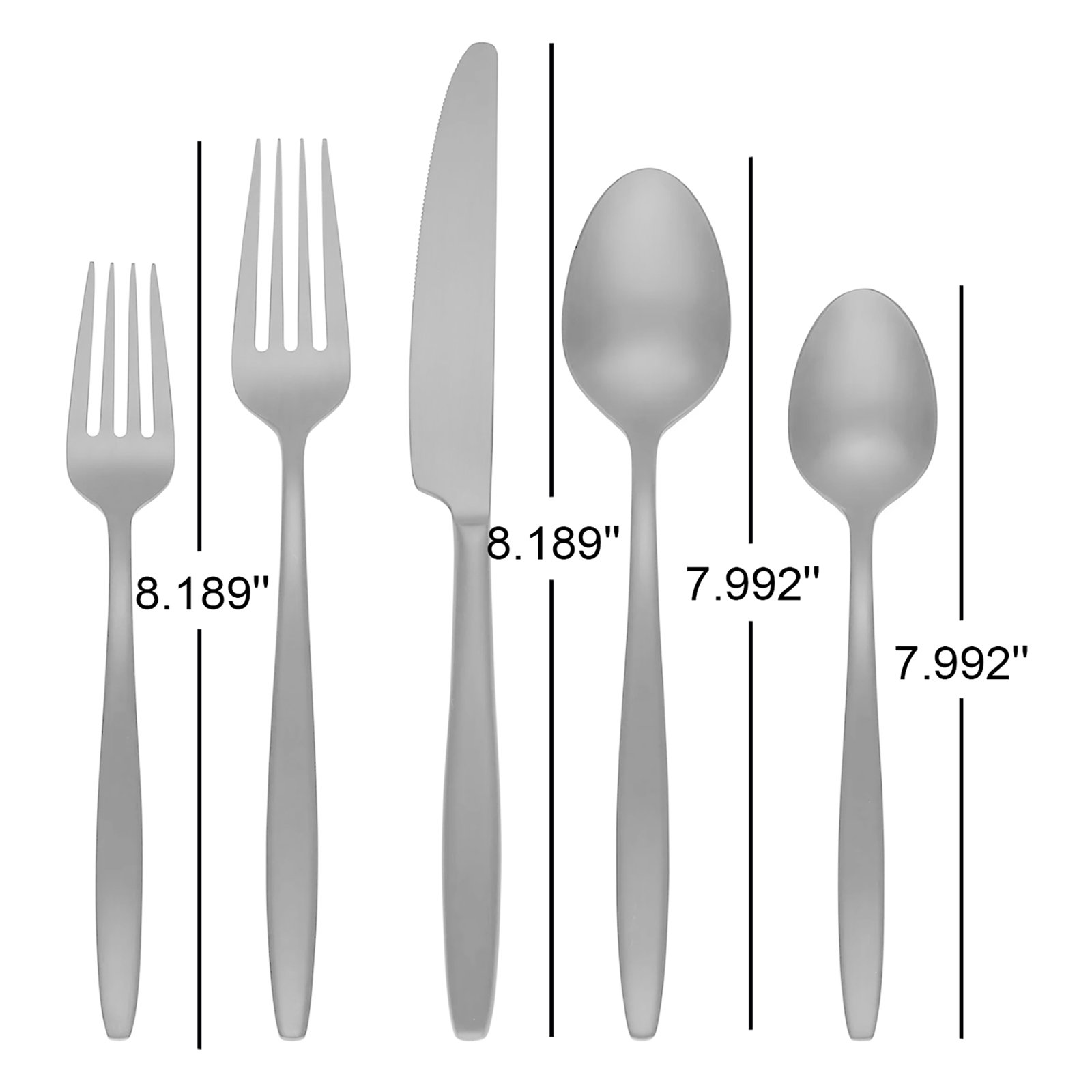 Flatware Set - Service for 4, Silver