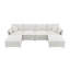 Canapé modulaire en chenille avec coussins doubles-466173736