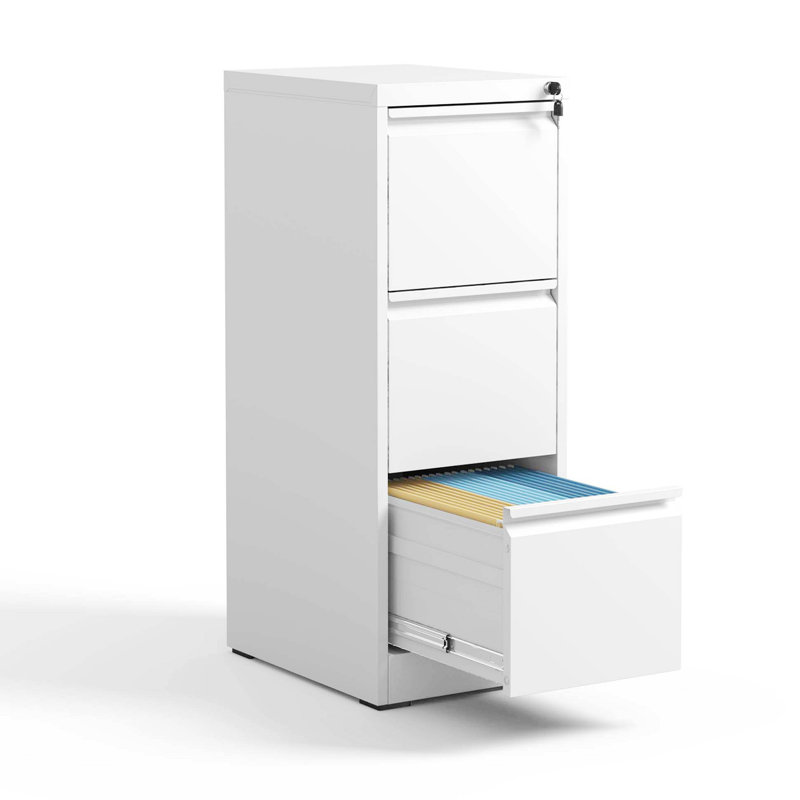 Commode d'appoint en métal Kibby, Blanc