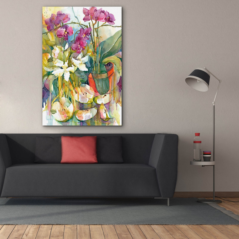 Art mural sur toile, "Apples & Orchids" par Annelein Beukenkamp, H 60 po x l 40 po x P 1,5 po