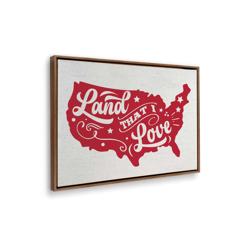 «Land That I Love» par Art, L 40 x H 30, Brun, Toile avec cadre