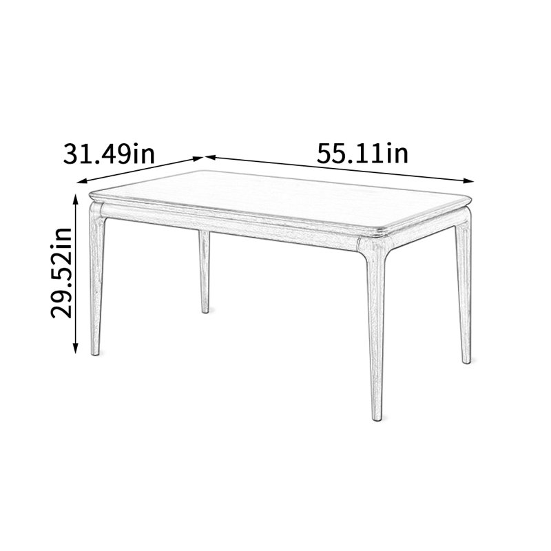Table de salle à manger Simple, H 29,52 po x L 55,11 po x l 31,49 po
