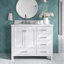Cambridge 43'' Single Bathroom Vanity with White Quartz Top-1866269057