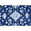 Hand Knotted Wool Area Rug in Blue