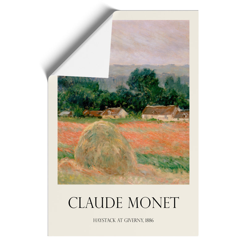 Haystack at Giverny Print by Claude Monet - Frameless Print, 42cm H x 30cm W x 0.1cm D