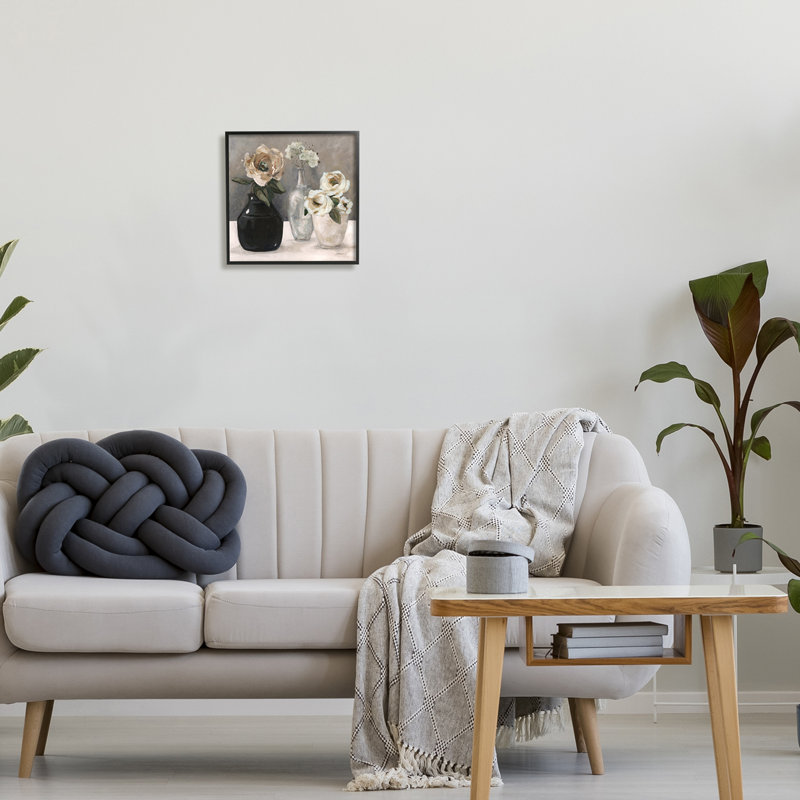 «Mixed Rose Bouquets Still Life» encadré sur bois par Carol Robinson, peinture, Giclée encadrée noir minuit