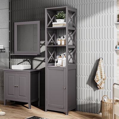 Bamboo；Manufactured Wood Freestanding Under Sink Cabinet