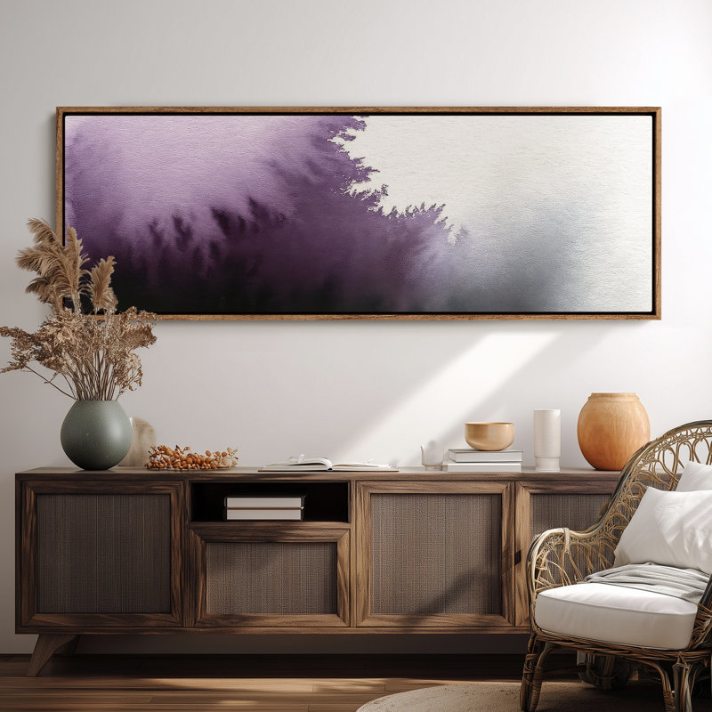 Très grand art mural rétro encadré pour art classique, H 20 po x l 60 po, Naturel