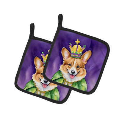 Paire de poignées Corgi King of Mardi Gras