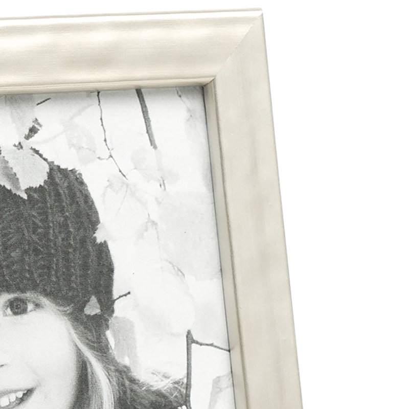 Cadre photo simple en bois, Argent, 8 po x 10 po