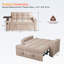Canapé-lit convertible 65 po avec lit escamotable, canapé-lit avec dossier réglable et table d'appoint pivotante à 360 °, kaki-878197997