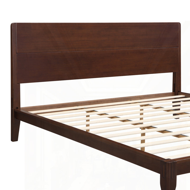 Lit plateforme en bois de bambou, Très grand, Espresso