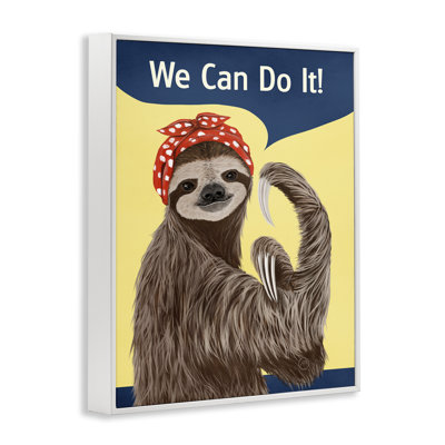 We Can Classic Sloth Giclee Art by Paula Belle Flores