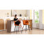 Upholstered Counter Stool with Metal Frame-325673551