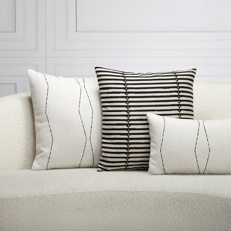 Elevated Sunbrella® Lumbar Rectangular Indoor/Outdoor Pillow Cover & Insert by Elaine Smith, Ebony