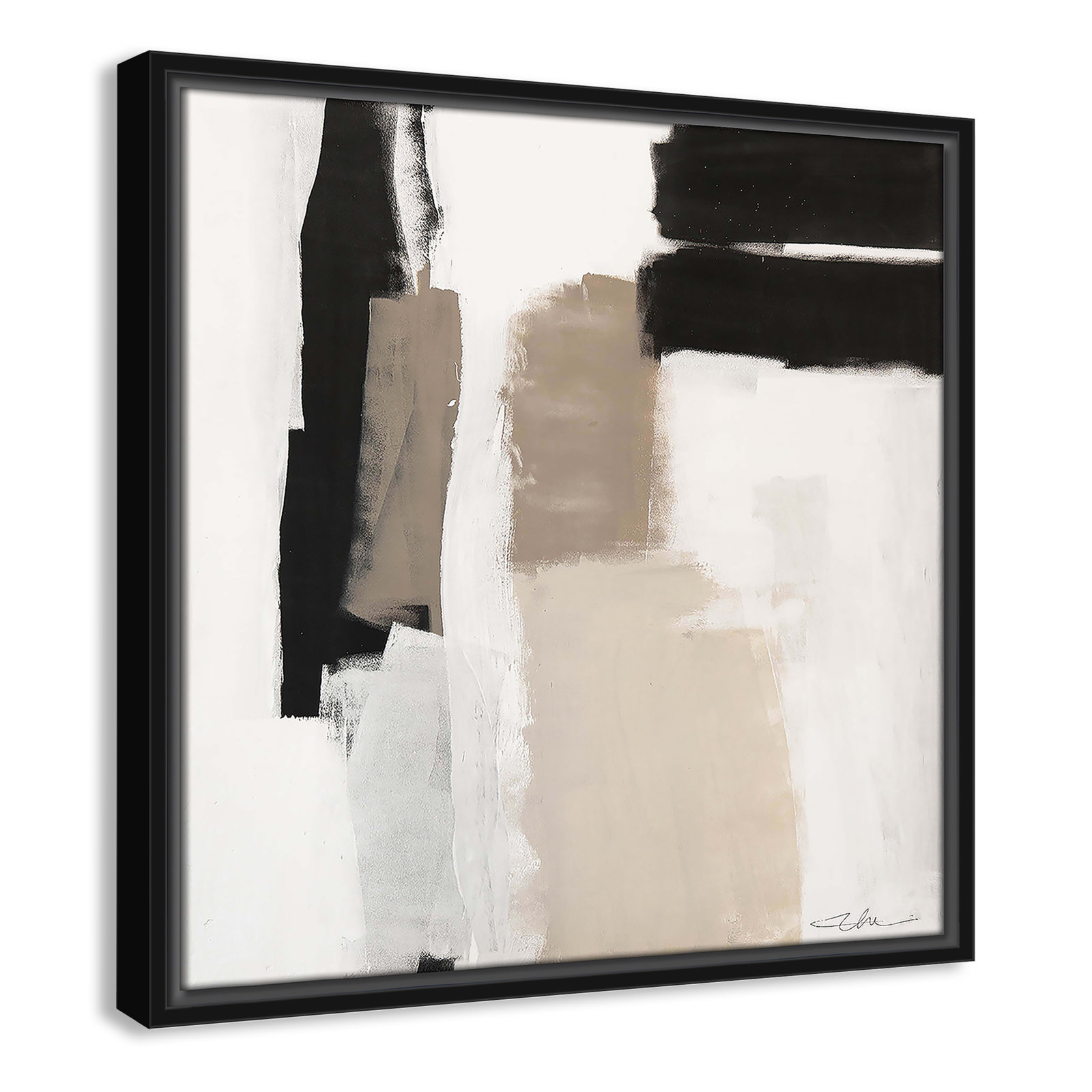 Earth Scapes II Print, 17.5" H x 17.5" W x 2" D, Black Floater Framed