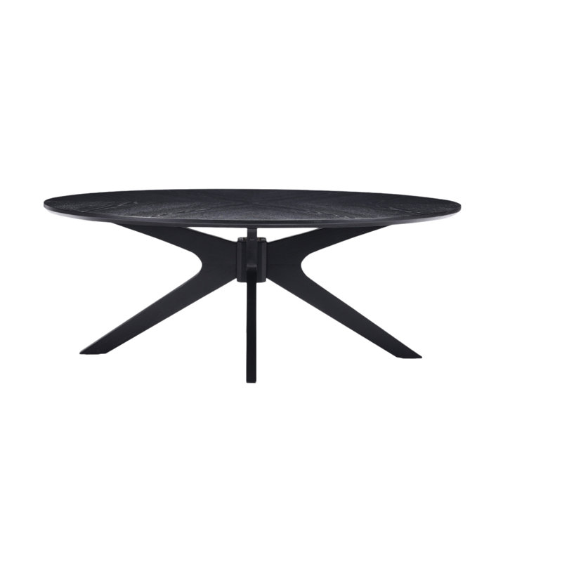 Table basse ovale en bois 47 pouces