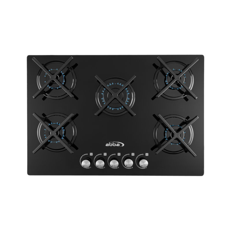 ABBA Black Natural Gas 5 Burner Cooktop