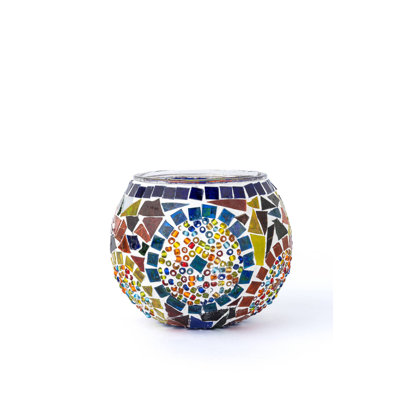 Multicolore pot de bougie votive Kafthan
