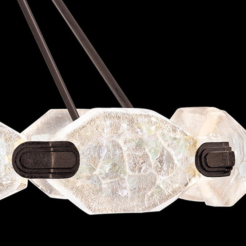 Lustres ronds 32 "Allison Paladino, Bronze patiné