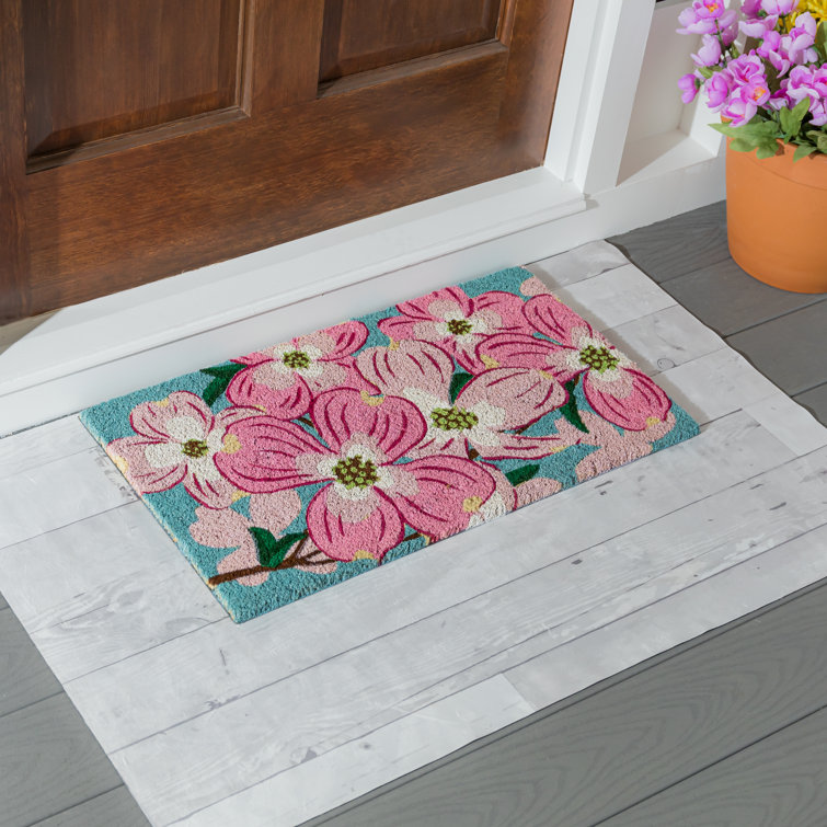 Red Barrel Studio® Dogwood Blossoms Coir Mat - Wayfair Canada