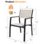 Chaises de patio empilables, ensemble de 2 chaises de patio empilables en aluminium Never-Rust-236610537-236610539