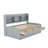 Twin Size Wooden Captain Bed With Built-In Bookshelves