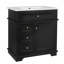 Meuble-lavabo avec lavabo en céramique et plusieurs options de rangement pour la salle de bain