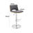 Sobieski Adjustable Swivel Walnut Wood and Chrome Metal Bar Stool-512022069-512022074