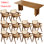 Japanese solid wood rectangular dining table set